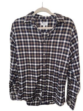 Sperry Plaid Button-Down Shirt in Brown & White